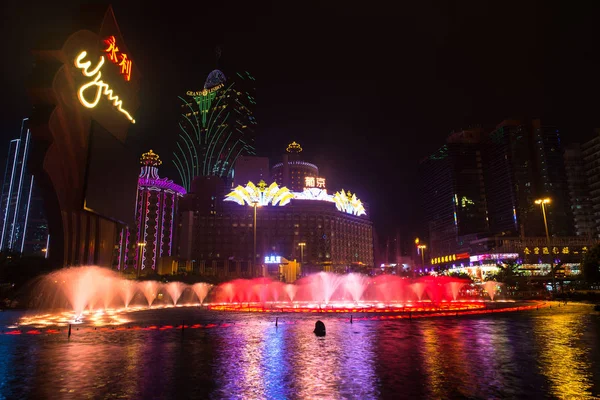 Macao, Čína - 2014.10.15: Macao - hazardní město Asie. Fotografie slavných Wynn hotel. — Stock fotografie