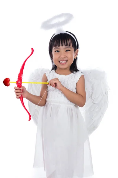 Asiatique chinois petit Cupidon avec arc et flèche — Photo