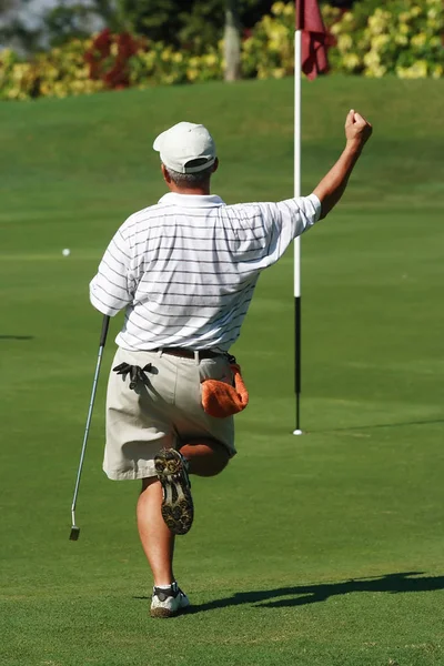 Golfer in action — Stock Photo, Image