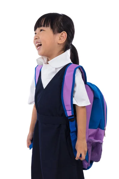 Gelukkig Aziatische Chinese meisje dragen van uniform basisschool — Stockfoto