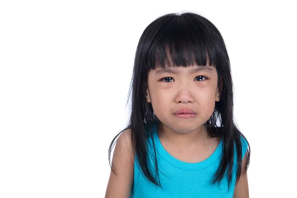 Asyalı Çinli küçük kız ağlıyor — Stok fotoğraf