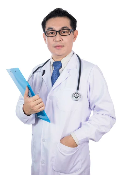 Asiatique chinois médecin masculin avec stéthoscope — Photo