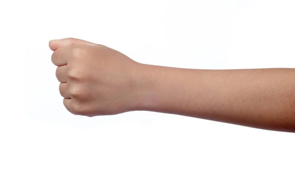 Крупный план сжатого кулака ребенка — стоковое фото