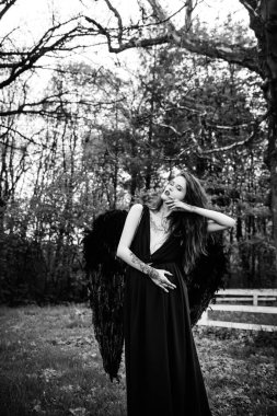 Siyah kanatlı düşmüş melek