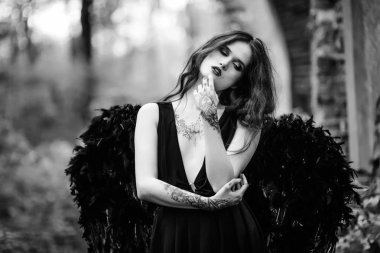 Siyah kanatlı düşmüş melek