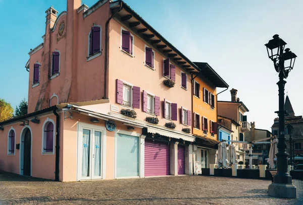 Tourist district of the old provincial town of Caorle in Italy