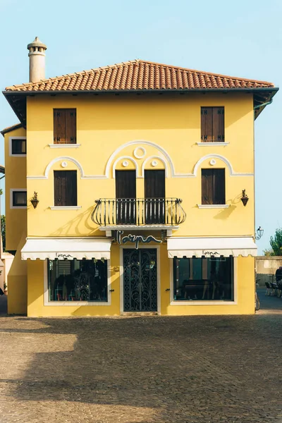 Tourist district of the old provincial town of Caorle in Italy
