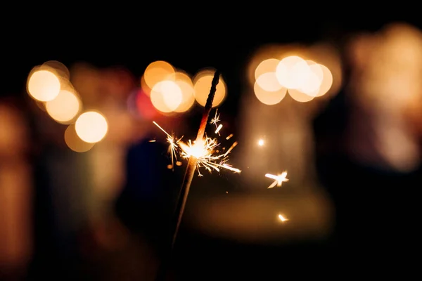 Sparklers Wedding Light Background — Stock Photo, Image