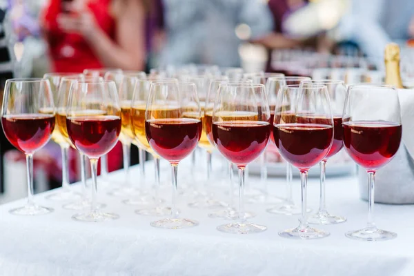 Copos Casamento Para Vinho Champanhe Cristal Claro — Fotografia de Stock