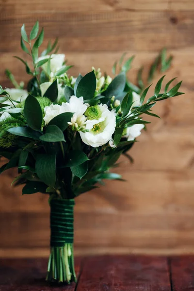 Elegant Wedding Bouquet Fresh Natural Flowers Greenery — Stock Photo, Image