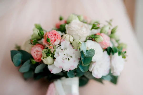 Elegante Ramo Boda Flores Naturales Frescas Vegetación — Foto de Stock