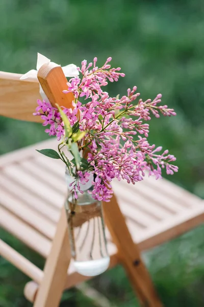 Elegant Wedding Decorations Made Natural Flowers — Stock Photo, Image