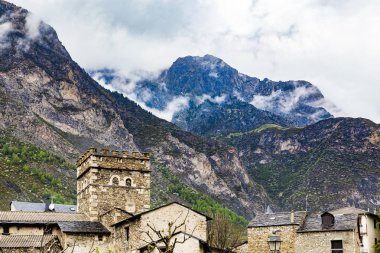 Benasque köyü. Huesca. Aragon. İspanya