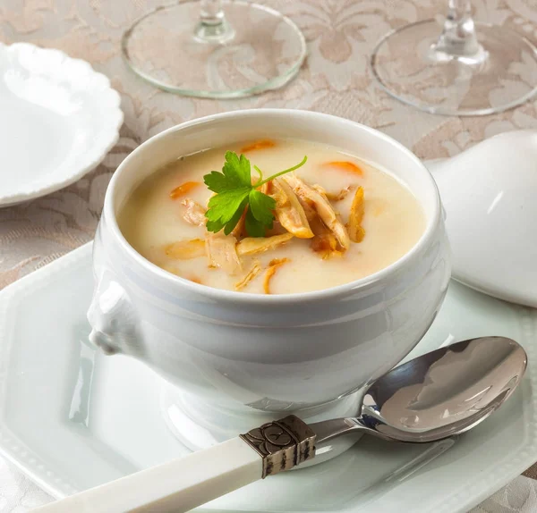 Supă de cremă de pui — Fotografie, imagine de stoc