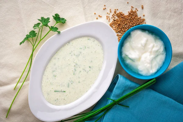 Salsa griega Tzatziki — Foto de Stock