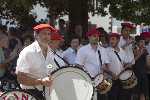 Etienne Baigorry France Juin 2017 Musiciens Danseurs Basques Lors Une — Photo