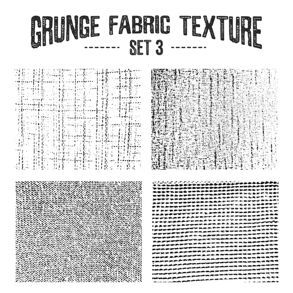 Conjunto de texturas de tela Grunge 3 . — Vector de stock