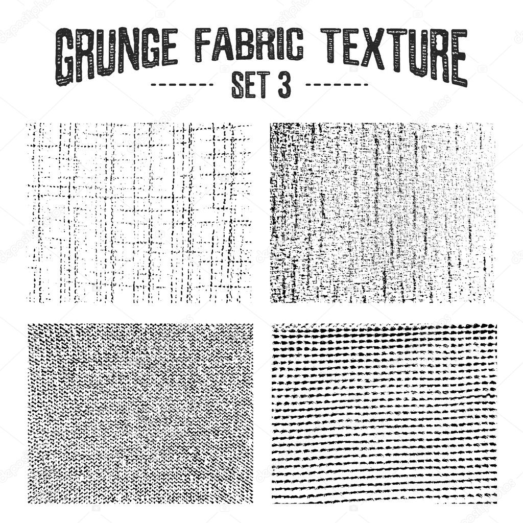 Grunge fabric textures set 3.
