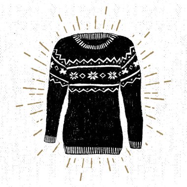 El Noel çizilmiş vektör çizim.