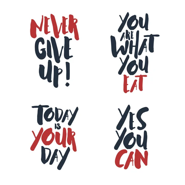 Set of inspirational vector quotes. — Stock Vector