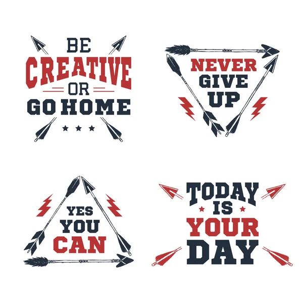 Set of inspirational vector quotes. — Stock Vector