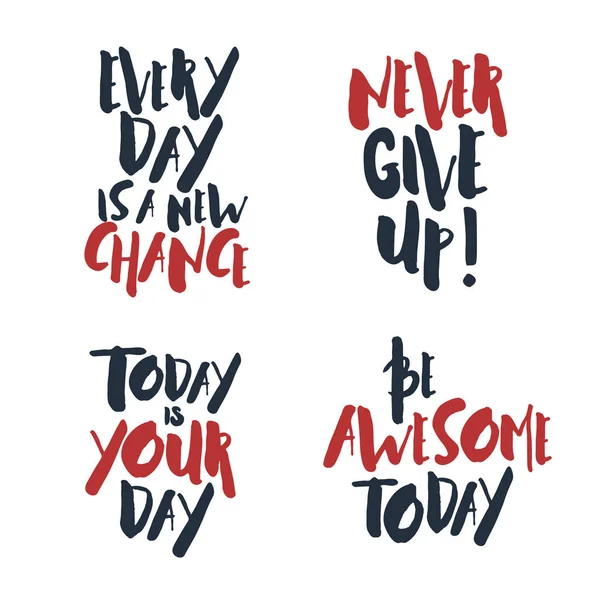 Set of inspirational vector quotes. — Stock Vector