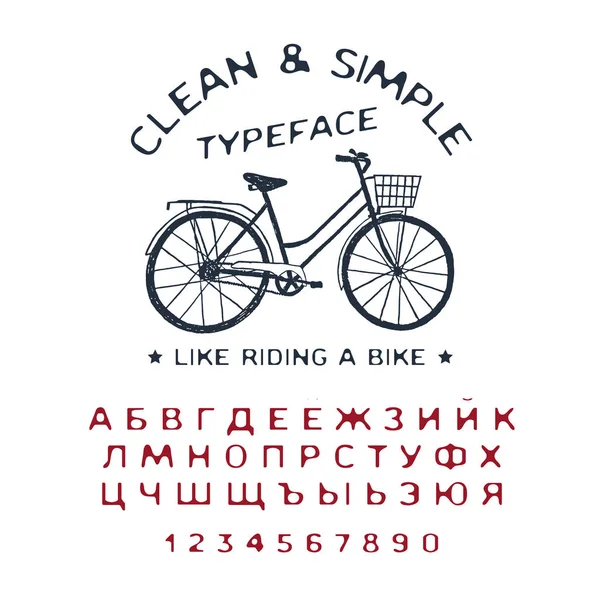 Чистый и простой шрифт . — стоковый вектор