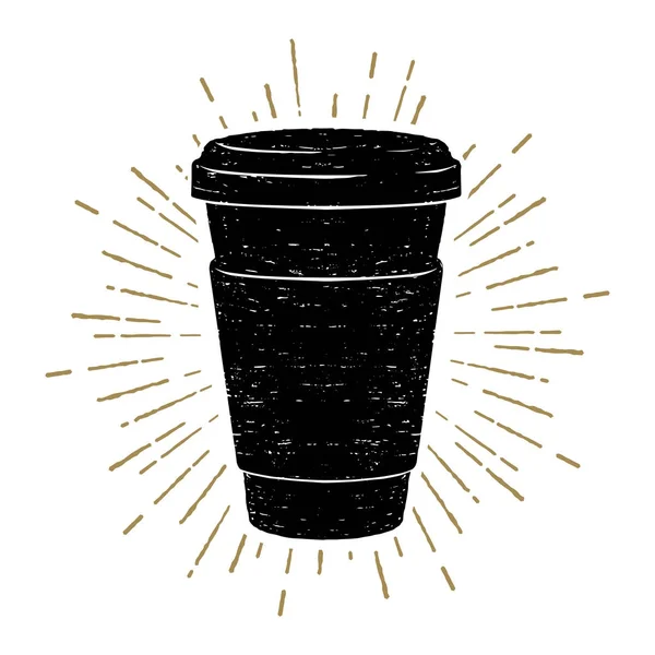 Tasse à café dessinée à la main Illustration vectorielle. — Image vectorielle