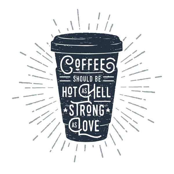 Tasse à café dessinée à la main illustration vectorielle texturée . — Image vectorielle