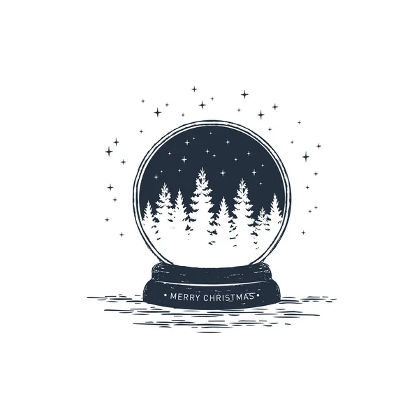 Dibujado a mano bola de nieve vector ilustración . — Archivo Imágenes Vectoriales