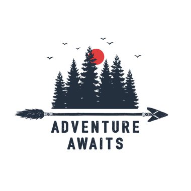 Elle çizilmiş seyahat rozet dokulu vektör çizim ile.