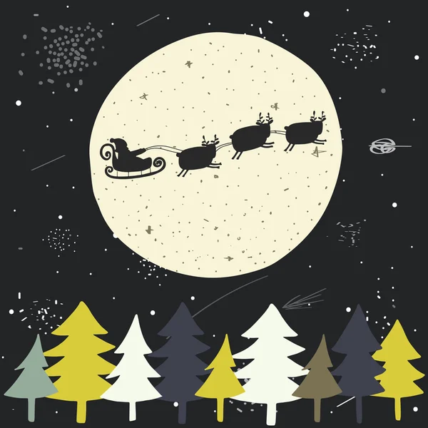 Noel kartı çizilmiş — Stok Vektör