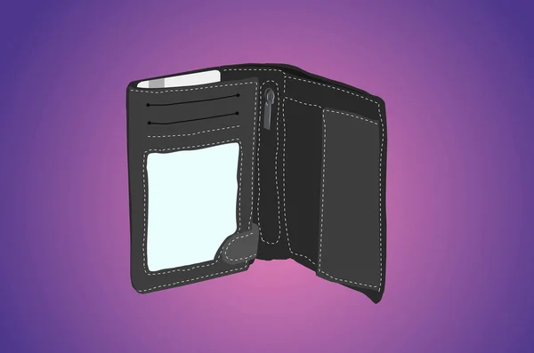 Uzun gölgeli alışveriş cüzdanı simgesi, eps10