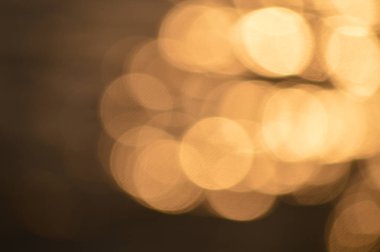 Altın ışık parlama ufuk bokeh arka plan soyut