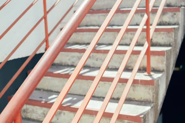 Abstrakte Fluchttreppe Zugang Für Menschen Grau Strukturierte Farbe Leer Treppe — Stockfoto