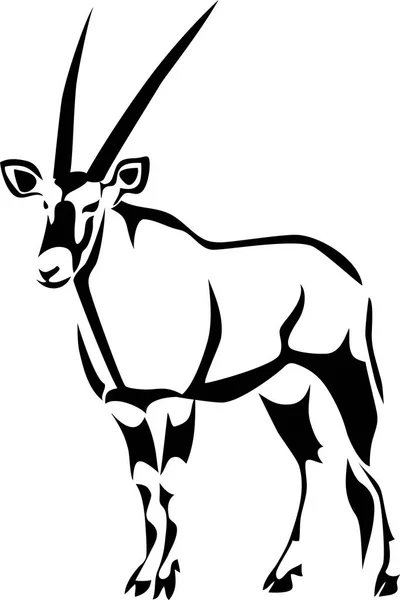 Oryx - gazelle oryx — Image vectorielle