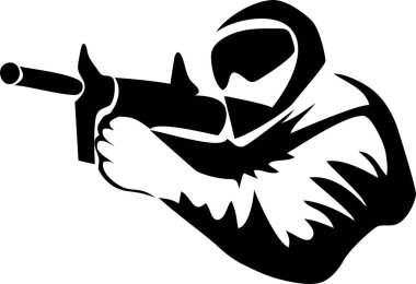 Airsoft - stilize illüstrasyon