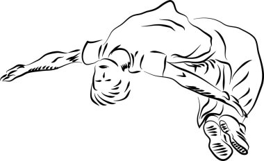 Parkour - tura illüstrasyon