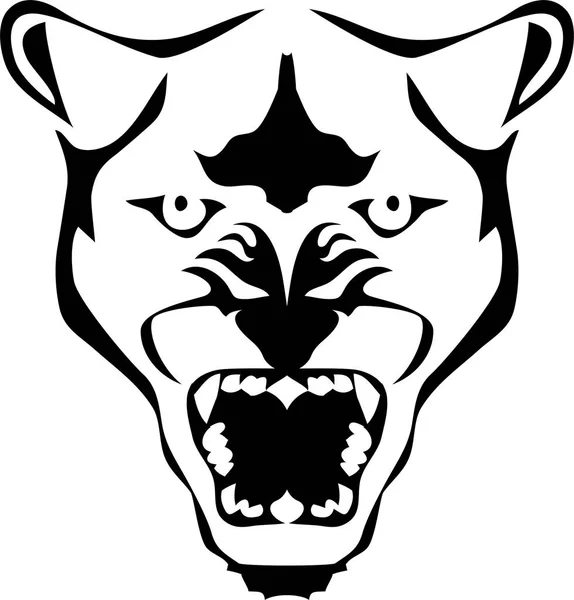 Kızgın Puma başkanı — Stok Vektör