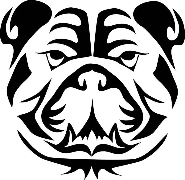 Tête de bulldog — Image vectorielle