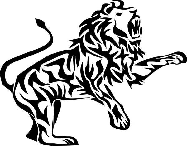 Atacar vector león — Archivo Imágenes Vectoriales