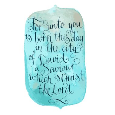 Luke 2:11. İncil metin. Noel hat