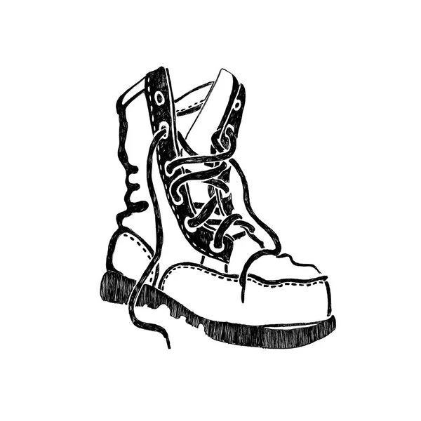 Hand drawn old boot. — Stock Photo, Image