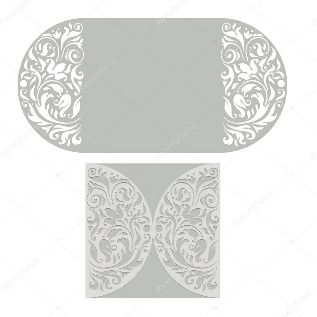 Ornate vector round pattern for cutting or lazer-cut