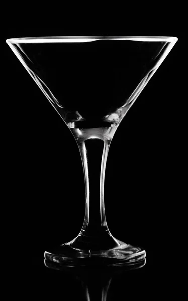 Glass glass on a black background. — Stock Photo, Image