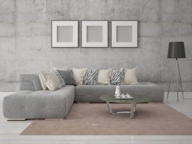 Poster şık kanepe ile alay.