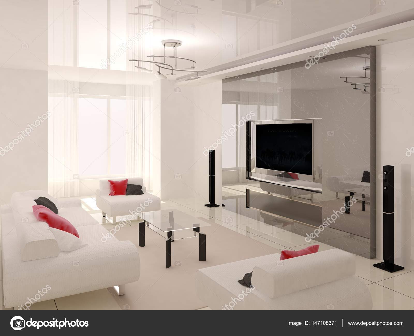 Moderne lichte woonkamer — Stockfoto © wodoplyasov #147108371 Moderne lichte woonkamer — Stockfoto © wodoplyasov #147108371