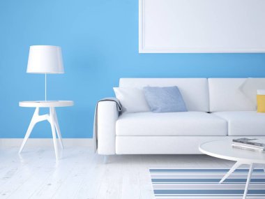  İskandinav bir oturma odası kadar alay.