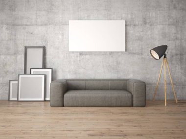 Bir deri kanepe ile şık bir oturma odası kadar alay.