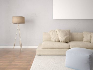 Bir köşe kanepe ile şık bir oturma odası kadar alay.